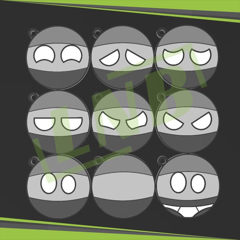 CountryBalls Horizontal Stripes Keychains/Pins