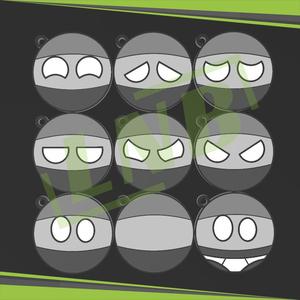 CountryBalls Horizontal Stripes Keychains/Pins