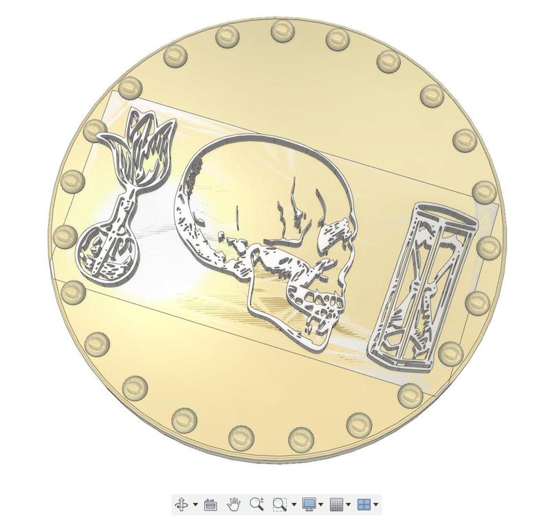 MEDAL MEMENTO MORI KEYCHAIN