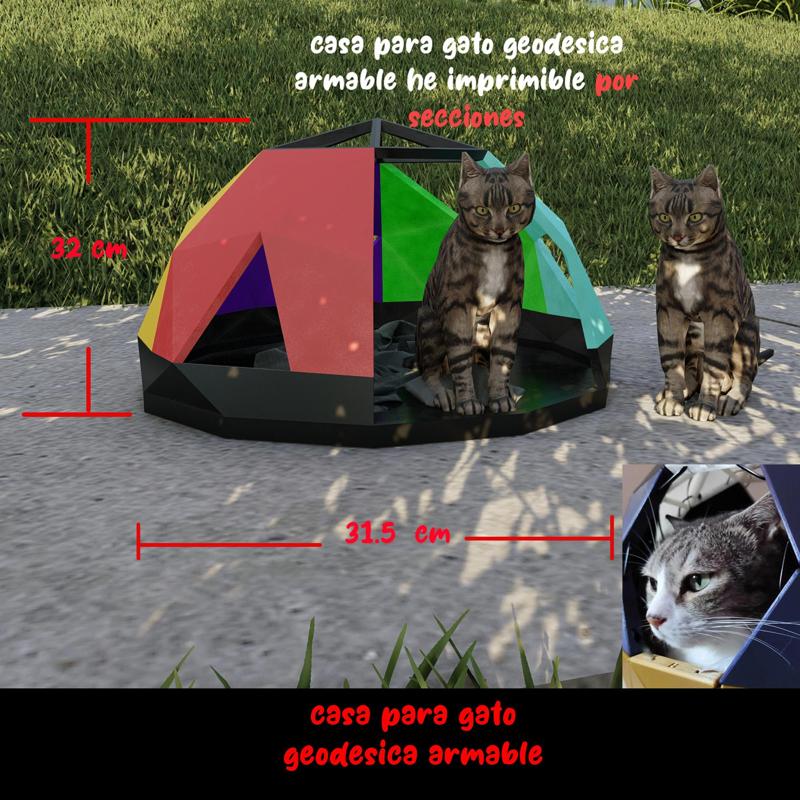 geodesic house for cat and dog "geodesica" house for cat and dog
