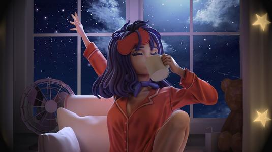 Sleeping Mita.3d printable model SFW