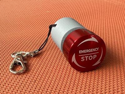 16mm e-stop keychain fidget holder