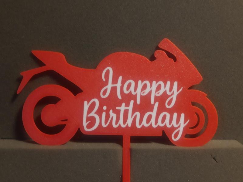 Cake topper motorbike