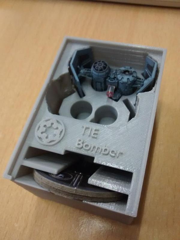 TIE Bomber x2 Holder (X-Wing Miniatures) for Stanley organizer