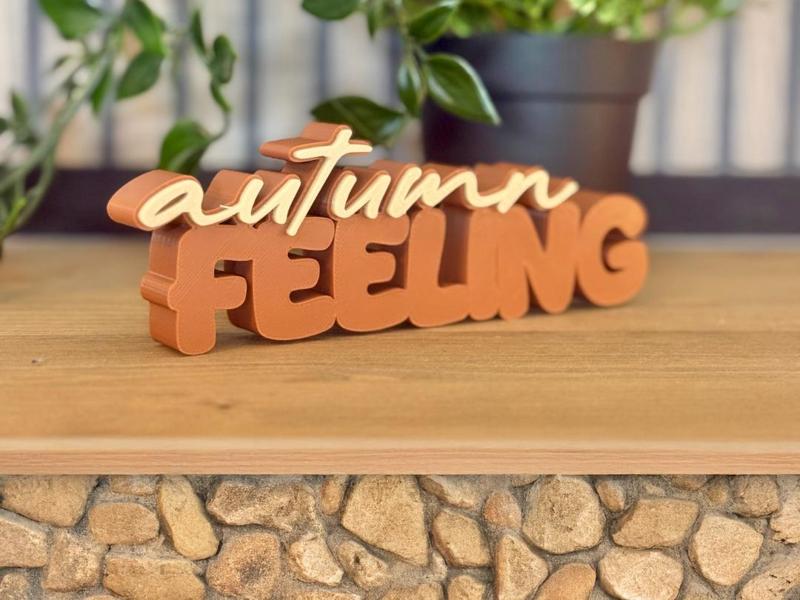 Autumn Feeling Word Art Decoration