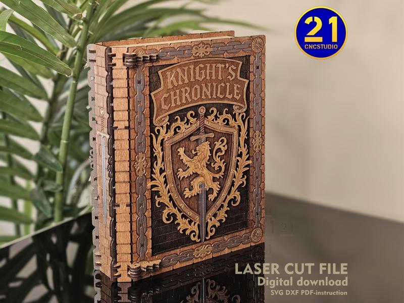 Knight's Chronicle - Medieval Book Box | Laser Cut Files
