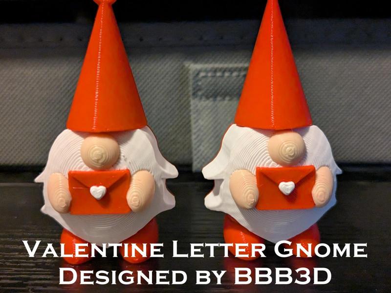 Valentine Love Letter Gnome- articulated hat