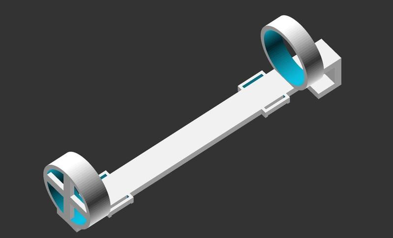 Customizable Sodastream CO2-bottle holder for Cornelius kegs