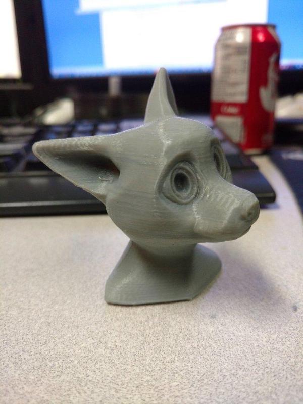 Anthro Arctic Fox Head