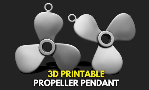 Propeller Pendant - 3D STL File for 3D Printing