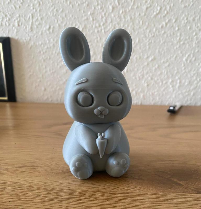 Toonish cute bunny with carrot