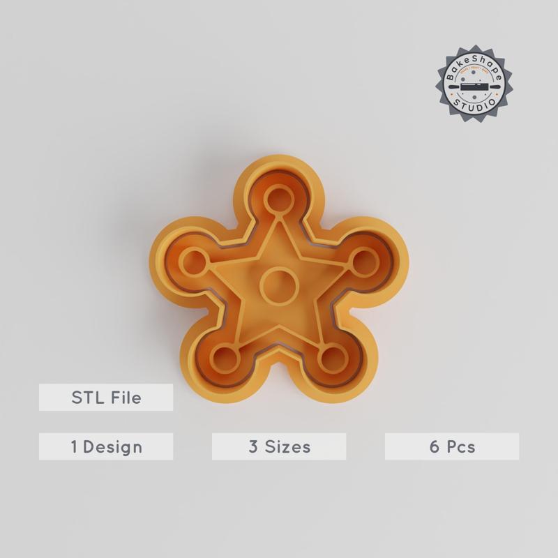 Star Cookie Cutter & Stamp Collection, Christmas Ornament, Festive Decoration, 6 Piece Set, Perfect for Cookies & Fondant, S/M/L Sizes PRODUCT_4967