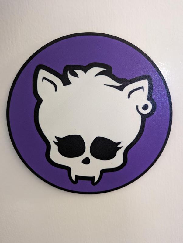 Monster High Clawdeen Skullette Bordered Wall Plaque Flat