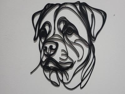 Rottweiler dog wall art 2d art