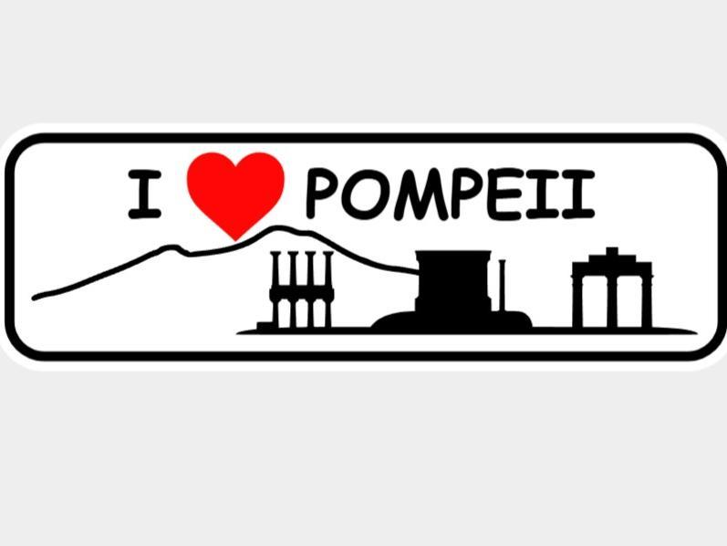 Pompeii Skyline - "I LOVE" style plate
