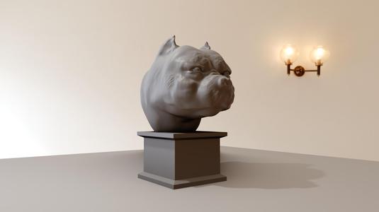 exotic bully bull dog bust stl