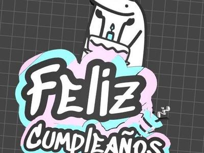 Flork Deformito Happy Birthday Cake Topper