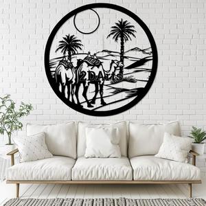 Camels in Desert 2D Wall Art/Window Art