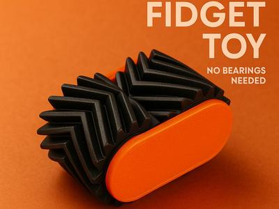Helical Gear Fidget Toy – No Bearings Needed