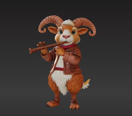 Goat bard figurine