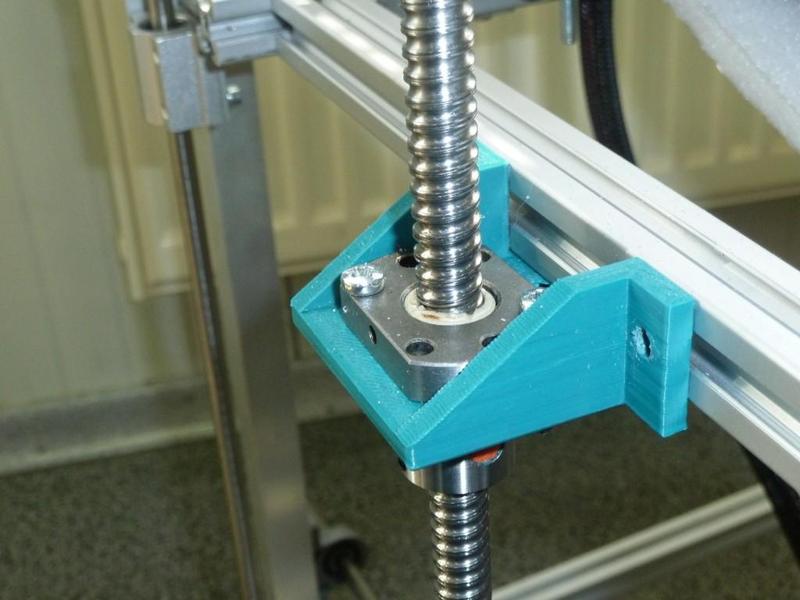 Z nut bracket 20x20 for antibacklash ball screw 1605  