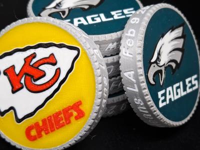 Super Bowl LIX Game Chip, Eagles verses Chiefs