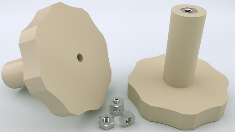 Da vinci 1.0 pro bed level Thumbwheel with TWO nuts