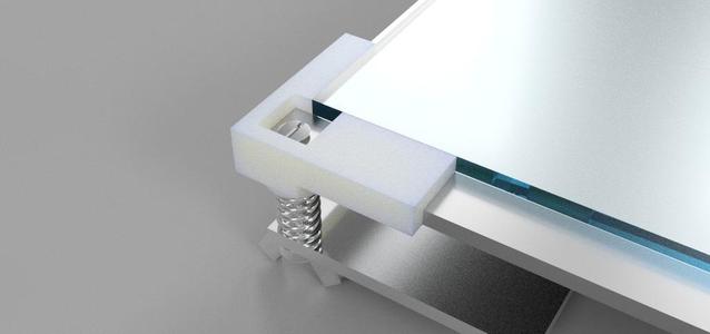 Anet A8 Heatbed corner for 210x200mm glass