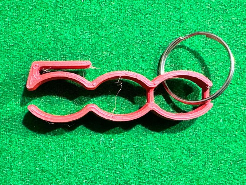 Fiat 500 keyring keychain