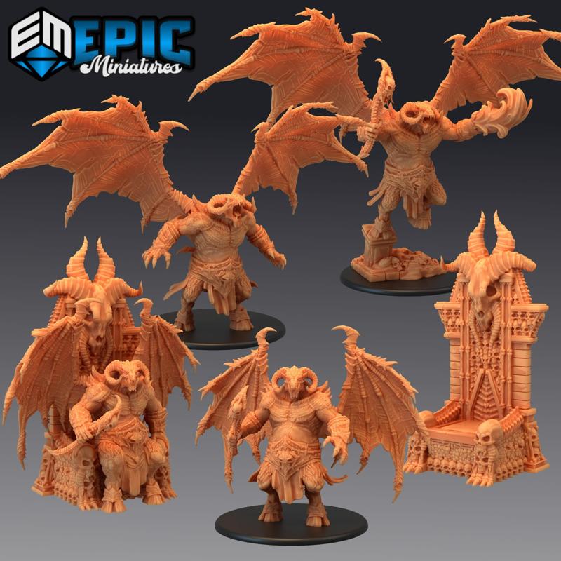 Orc Demon Lord Set / Bone Devil / Undead Boss / Winged Skull Encounter