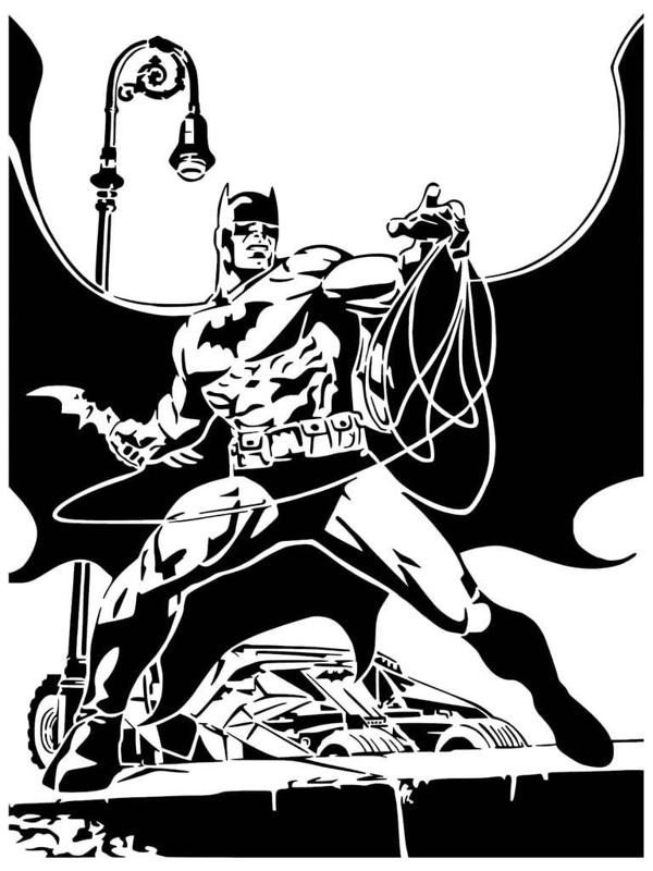 Batman stencil 8