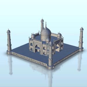 Taj Mahal Indian Mausoleum with minarets - Flames of war Bolt Action Oriental Indian Age of Sigmar Medieval Warhammer