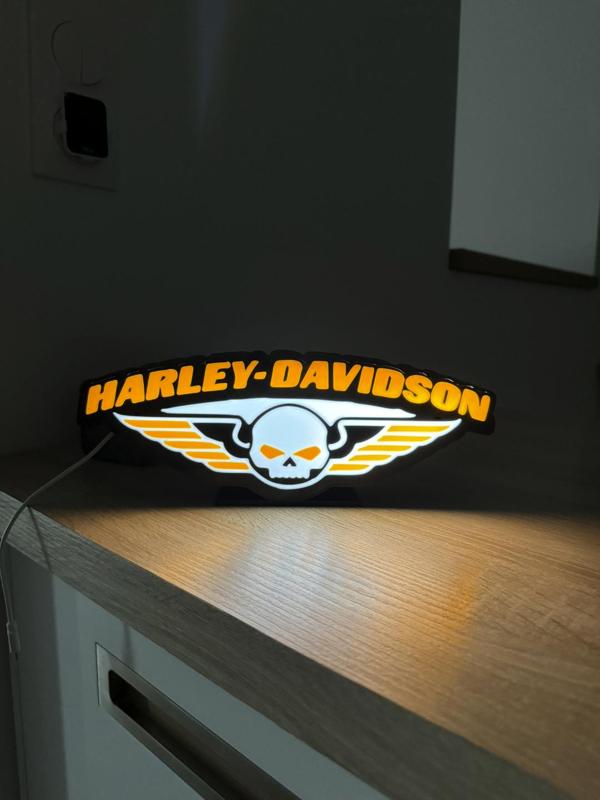 Lamp Light Harley Davidson Box LED Boite Lumineuse