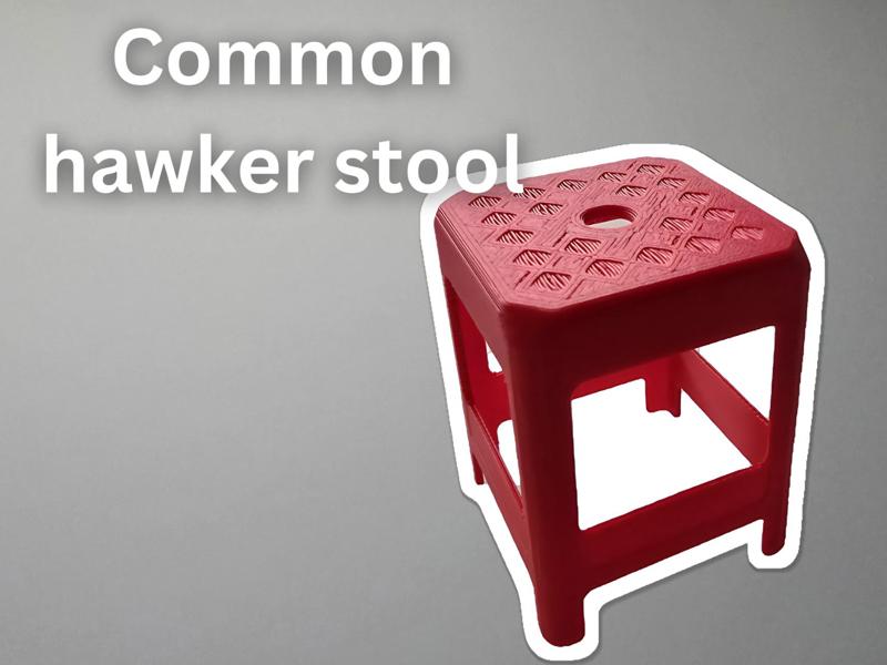Miniature hawker plastic stool