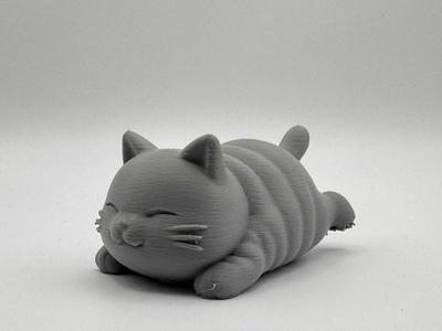 Chubby Belly Cat – Lazy Chibi Cat 