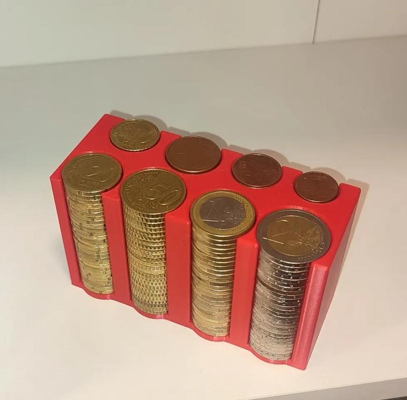 Desk euro coin box   
