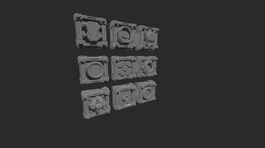 Futuristic Sci-Fi Boxes – 3D Printable Props