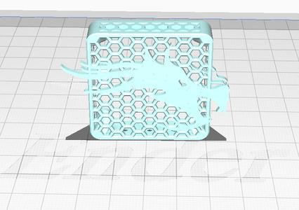  Hexagonal 40mm fan shroud/grill with Ender dragon