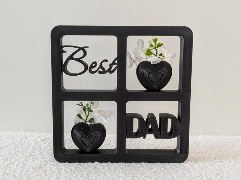 Window Stand with Vases - Best Dad