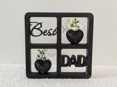 Window Stand with Vases - Best Dad