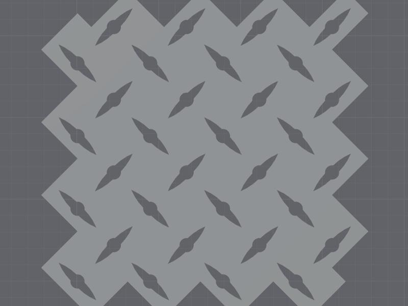 Checkerplate Paint Stencil