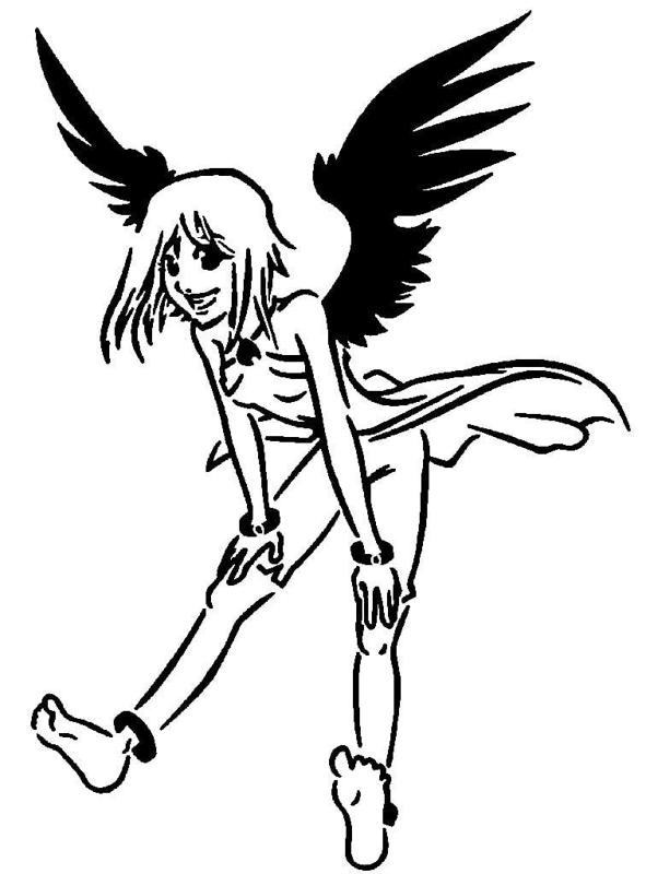 Angel girl stencil 8