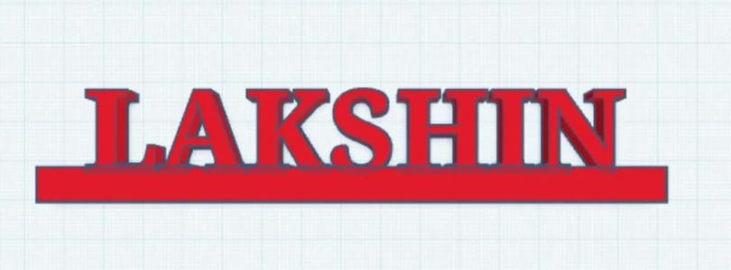 Name tag of the name Lakshin   
