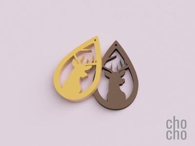 Deer Christmas Earring