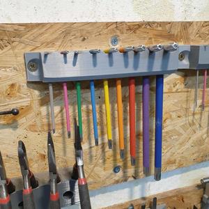 Wall mounted bracket for torx key set 