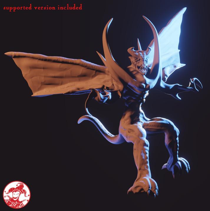 Gargoyle Familiar Medium Miniature version 1 (1 inch/25 mm base size, 1.25 inch/32 mm height)