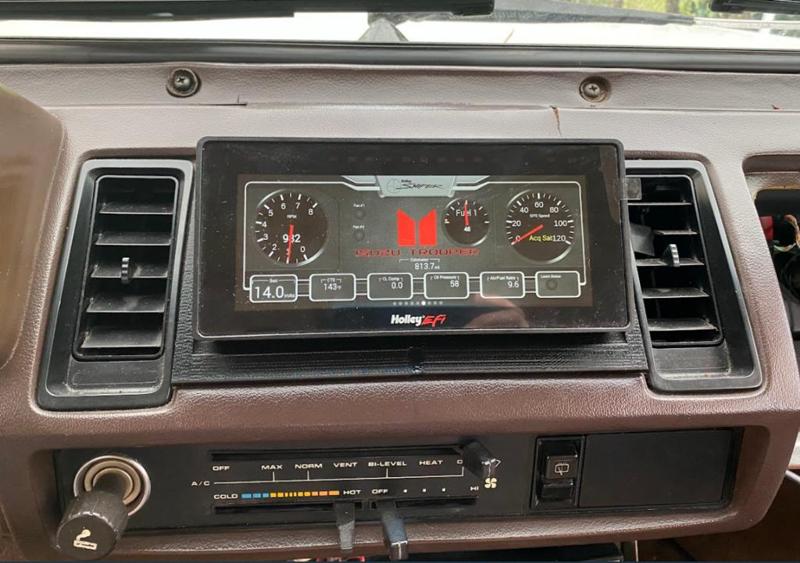 Isuzu Trooper First Gen Gauge Mount for Holley Pro Dash 6.86