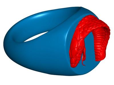 Cobra Signet Ring with Resizing Instructions