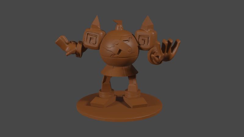 Pokemon inspired, GolurkTabletop DnD miniature