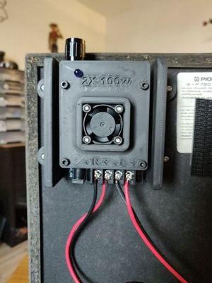 HIFIDIY  2X100 watts protective box with fan 